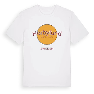 Hörbylund cirkel t-shirt – ekologisk bomull t-shirt från Pinshirt