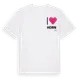 White t-shirt med Jag älskar Horn t-shirt litet tryck