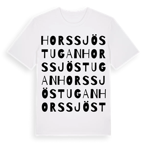 Horssjöstugan ordlek t-shirt – ekologisk bomull t-shirt från Pinshirt