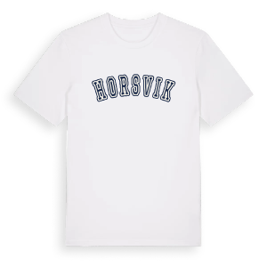 Horsvik college t-shirt – ekologisk bomull t-shirt från Pinshirt