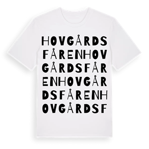 Hovgårdsfåren ordlek t-shirt – ekologisk bomull t-shirt från Pinshirt