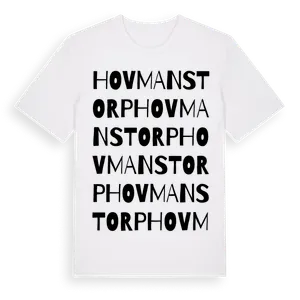 Hovmanstorp ordlek t-shirt – ekologisk bomull t-shirt från Pinshirt