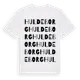 White t-shirt med Huldeborg ordlek t-shirt