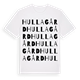 Hulla gård ordlek t-shirt