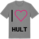 Mid Heather Gray t-shirt med Jag älskar Hult t-shirt stort tryck