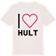 Vintage White t-shirt med Jag älskar Hult t-shirt stort tryck
