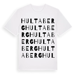 Hultaberg ordlek t-shirt – ekologisk bomull t-shirt från Pinshirt
