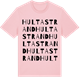 Pink Cotton t-shirt med Hultastrand ordlek t-shirt