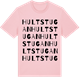 Pink Cotton t-shirt med Hultstugan ordlek t-shirt