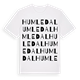 White t-shirt med Humledal ordlek t-shirt