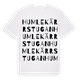 White t-shirt med Humlekärrstugan ordlek t-shirt