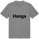 Mid Heather Gray t-shirt med Hunga fetstil t-shirt
