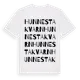 White t-shirt med Hunnesta Kvarn ordlek t-shirt