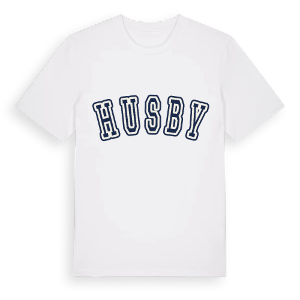 Husby college t-shirt – ekologisk bomull t-shirt från Pinshirt