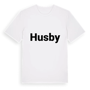 Husby fetstil t-shirt – ekologisk bomull t-shirt från Pinshirt