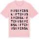 Pink Cotton t-shirt med Husby Enskifte ordlek t-shirt