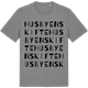Mid Heather Gray t-shirt med Husby Enskifte ordlek t-shirt