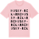 Pink Cotton t-shirt med Husby-Rekarne ordlek t-shirt