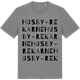 Mid Heather Gray t-shirt med Husby-Rekarne ordlek t-shirt