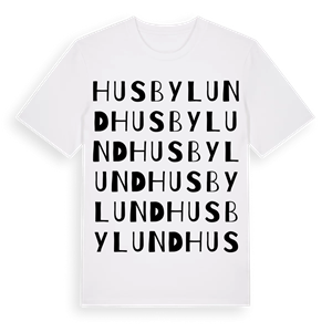 Husbylund ordlek t-shirt – ekologisk bomull t-shirt från Pinshirt
