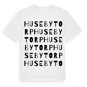 Husebytorp ordlek t-shirt – ekologisk bomull t-shirt från Pinshirt