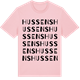 Pink Cotton t-shirt med Hussens ordlek t-shirt