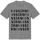 Mid Heather Gray t-shirt med Hussens ordlek t-shirt
