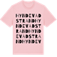 Pink Cotton t-shirt med Hyndevadstrand ordlek t-shirt