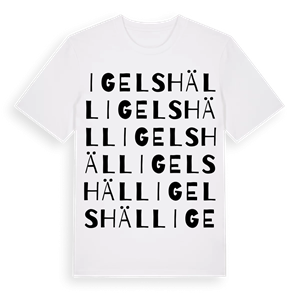 Igelshäll ordlek t-shirt – ekologisk bomull t-shirt från Pinshirt