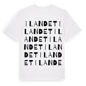 Ilandet ordlek t-shirt – ekologisk bomull t-shirt från Pinshirt