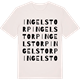 Vintage White t-shirt med Ingelstorp ordlek t-shirt
