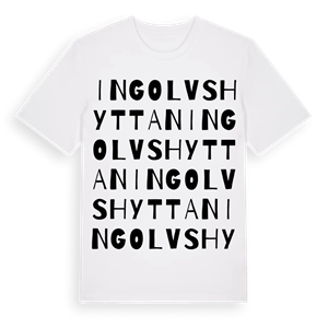 Ingolvshyttan ordlek t-shirt – ekologisk bomull t-shirt från Pinshirt