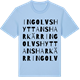 Blue Soul t-shirt med Ingolvshyttans harkärr ordlek t-shirt