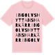 Pink Cotton t-shirt med Ingolvshyttans harkärr ordlek t-shirt