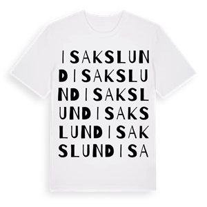 Isakslund ordlek t-shirt – ekologisk bomull t-shirt från Pinshirt