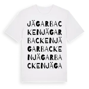 Jägarbacken ordlek t-shirt – ekologisk bomull t-shirt från Pinshirt