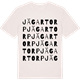 Vintage White t-shirt med Jägartorp ordlek t-shirt