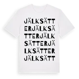 Jälksätter ordlek t-shirt – ekologisk bomull t-shirt från Pinshirt