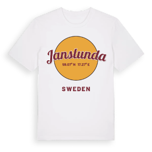 Janslunda cirkel t-shirt – ekologisk bomull t-shirt från Pinshirt