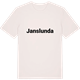 Vintage White t-shirt med Janslunda fetstil t-shirt