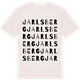 Vintage White t-shirt med Jarlsberg ordlek t-shirt