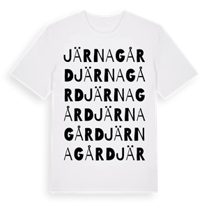 Järna gård ordlek t-shirt – ekologisk bomull t-shirt från Pinshirt