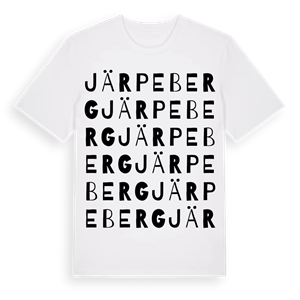 Järpeberg ordlek t-shirt – ekologisk bomull t-shirt från Pinshirt