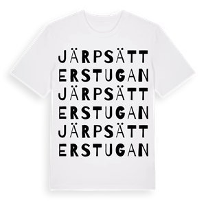 Järpsätterstugan ordlek t-shirt – ekologisk bomull t-shirt från Pinshirt