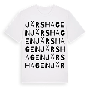 Järshagen ordlek t-shirt – ekologisk bomull t-shirt från Pinshirt