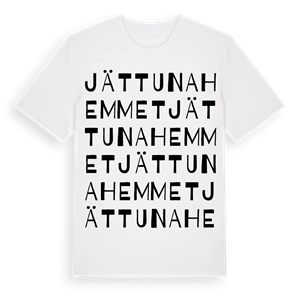 Jättunahemmet ordlek t-shirt – ekologisk bomull t-shirt från Pinshirt