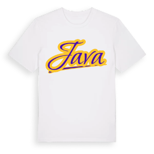 Java baseball t-shirt – ekologisk bomull t-shirt från Pinshirt