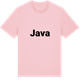 Pink Cotton t-shirt med Java fetstil t-shirt