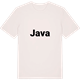 Vintage White t-shirt med Java fetstil t-shirt