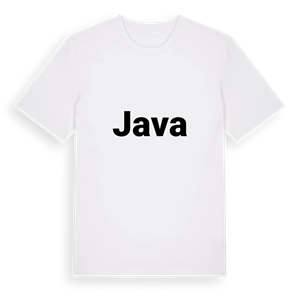 Java fetstil t-shirt – ekologisk bomull t-shirt från Pinshirt